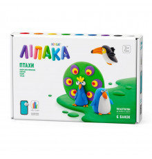Набор пластилина "Птицы: Пингвин, Павлин, Тукан" ЛИПАКА 60026-UA01 самостоятельно затвердевает