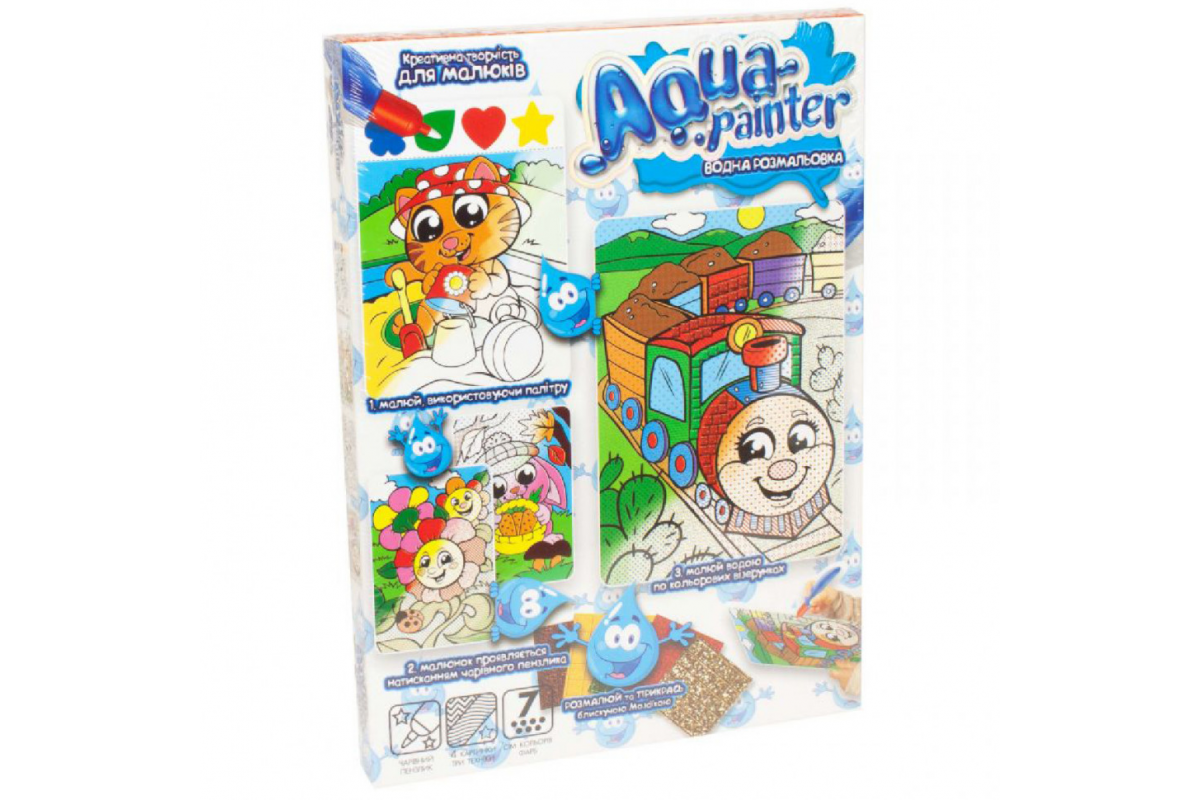 Набір креативної творчості AQP-01 "Aqua Painter"  Паровоз