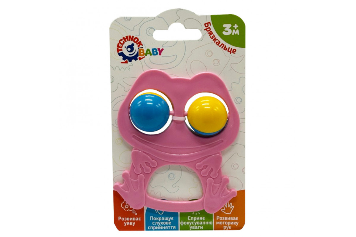 Детская погремушка "Лягушка" 9338TXK-2 розовый
