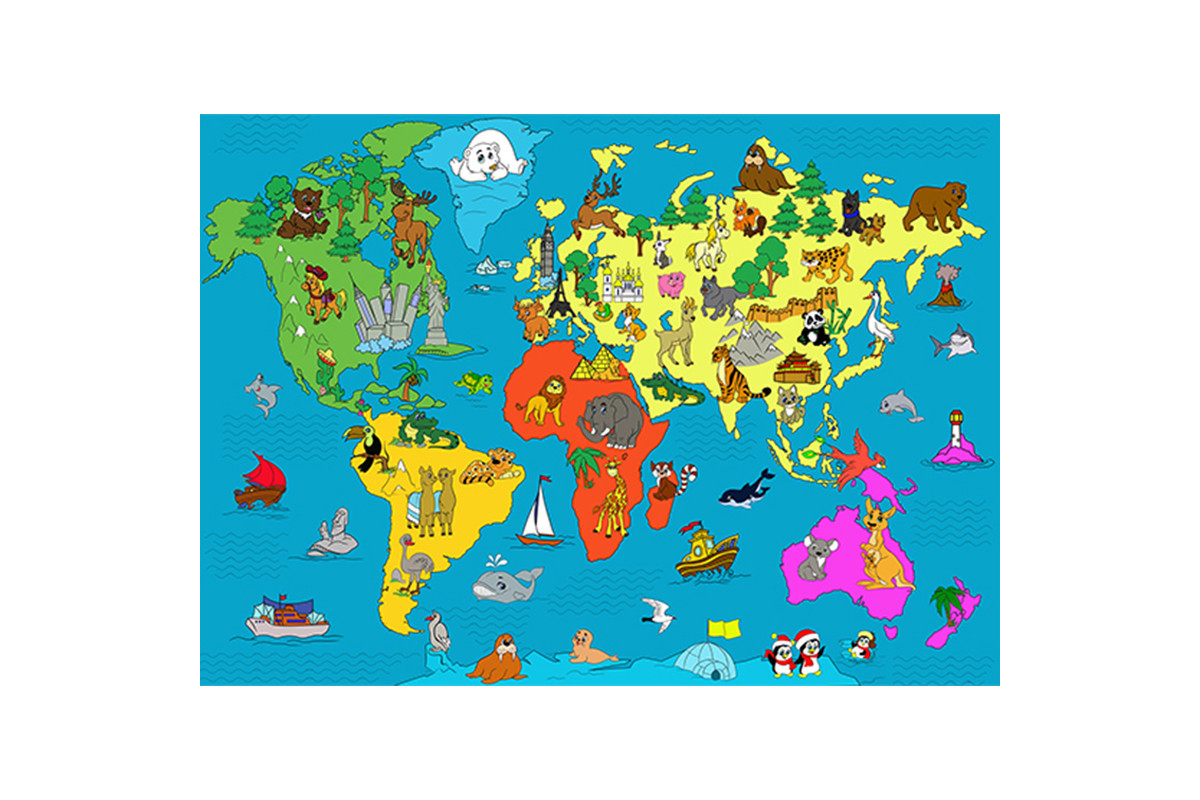 Огромная раскраска "Я познаю мир" 130003, 58х81 см