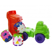 Дитячий ігровий пісочний набір 013585 з розвиваючим кубиком  Салатовий з помаранчевим