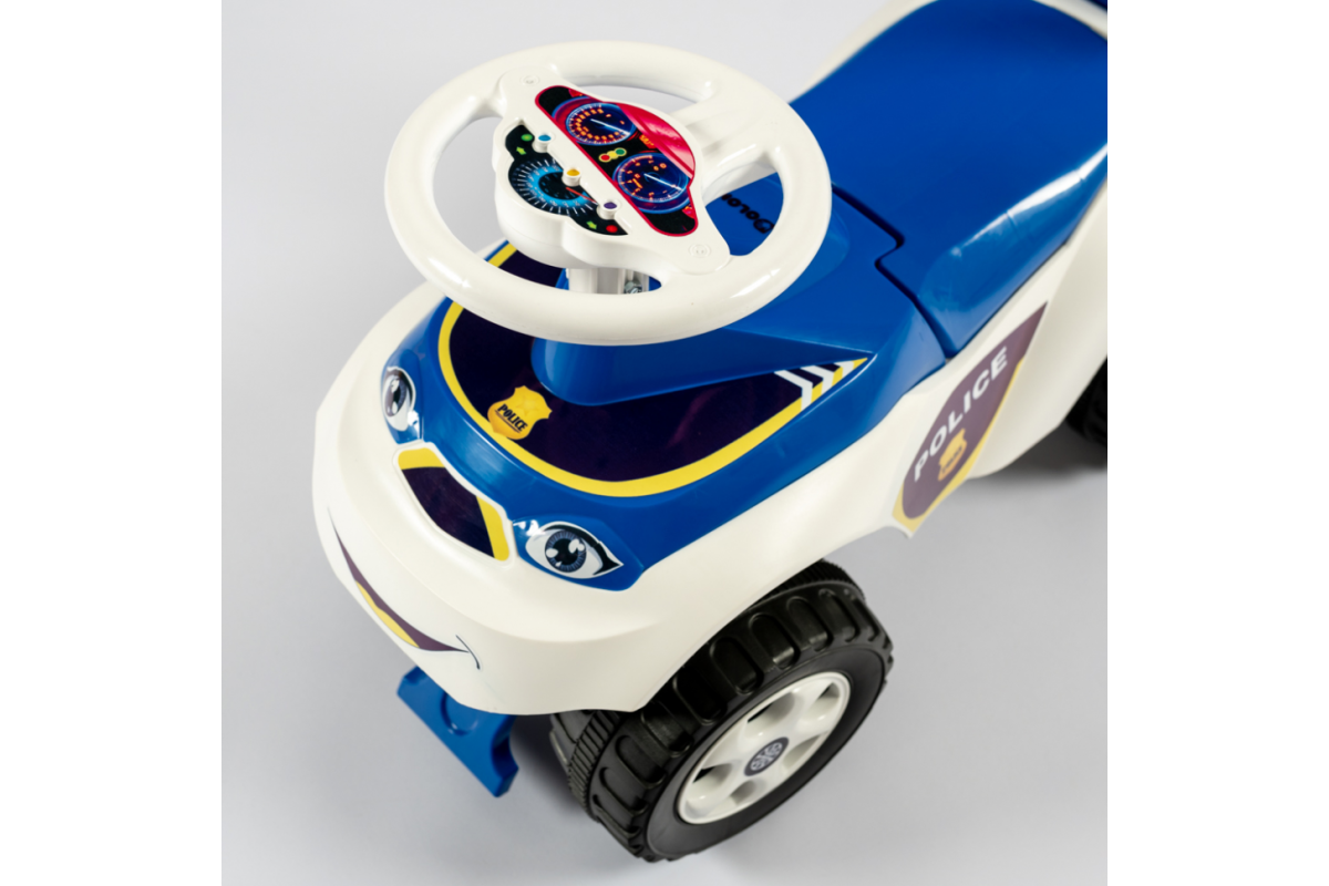 Дитячий толокар Машинка 0141/11 біло-синій