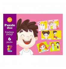 Пазлы детские "Эмоции" SD01, 12 элементов
