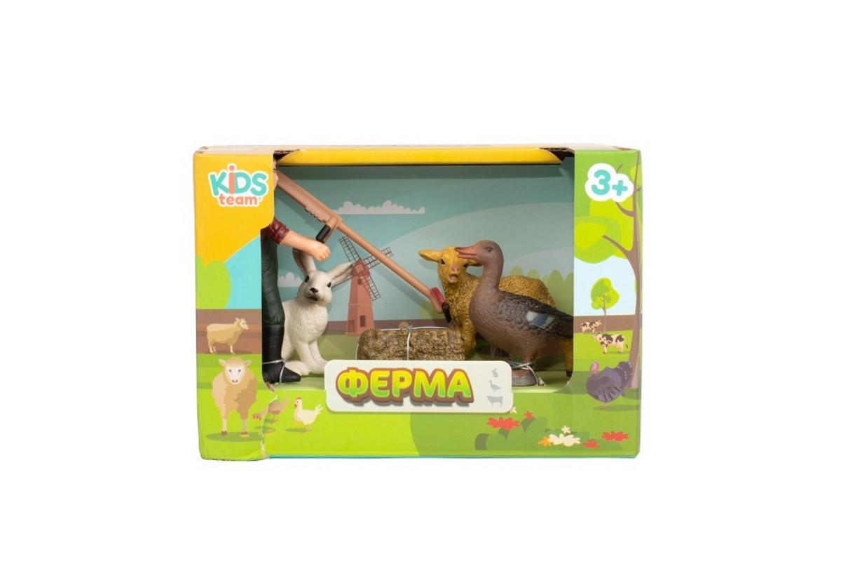 Детский игрушечный набор "Ферма" Q9899-T7_6 утка, овца, кролик
