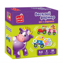 Детская настольная игра "Веселый фермер" VT2100-13 с липучками