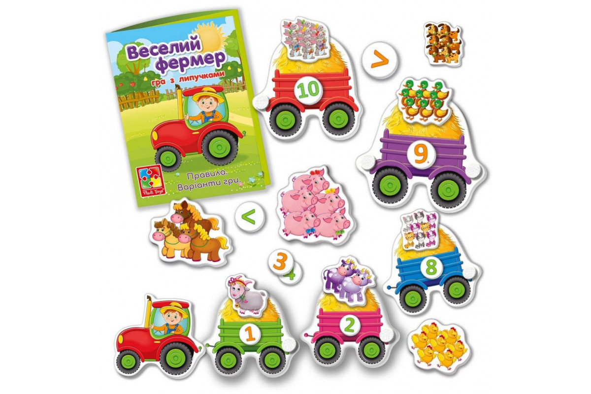 Дитяча настільна гра "Веселий фермер" VT2100-13 з липучками