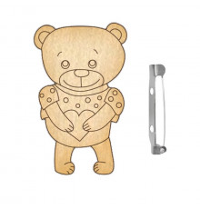 Заготовка броши для раскрашивания "Мишка-3" FDZB-040