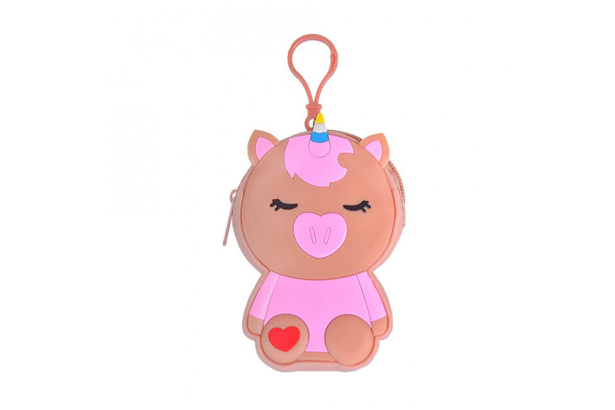 Детский кошелек-брелок «Единорог» C44408, 8 х 11 х 3 см Коричневый