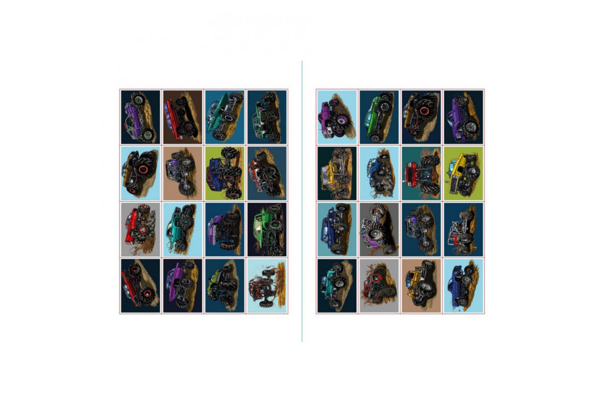 Детская раскраска со стикерами "Внедорожник" CB27, 16 страниц