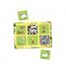 Деревянный пазл-сортер "Где чей узор?" Ubumblebees (ПСФ086) PSF086 трафареты