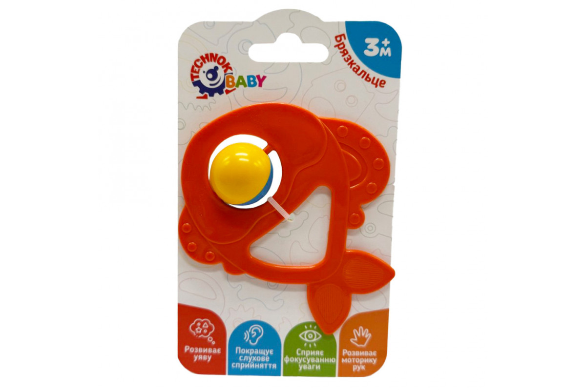 Детская погремушка "Рыбка" 9338TXK-3 красный
