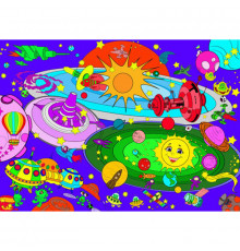 Огромная раскраска "Космические приключения" 130002, 58х81 см