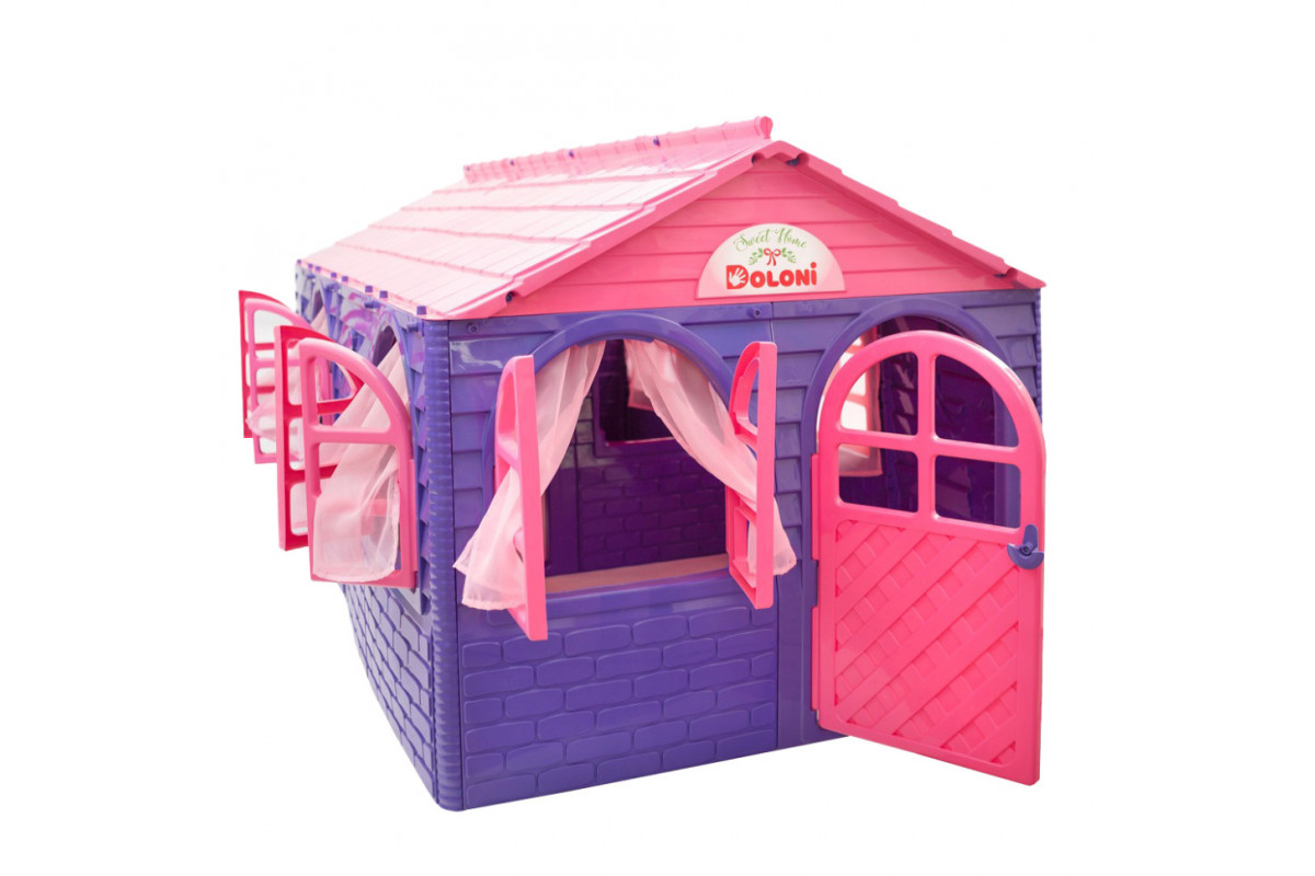 Дитячий ігровий Будиночок зі шторками 02550/20 пластиковий