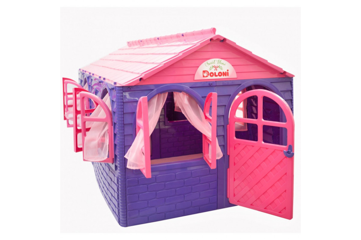 Дитячий ігровий Будиночок зі шторками 02550/20 пластиковий