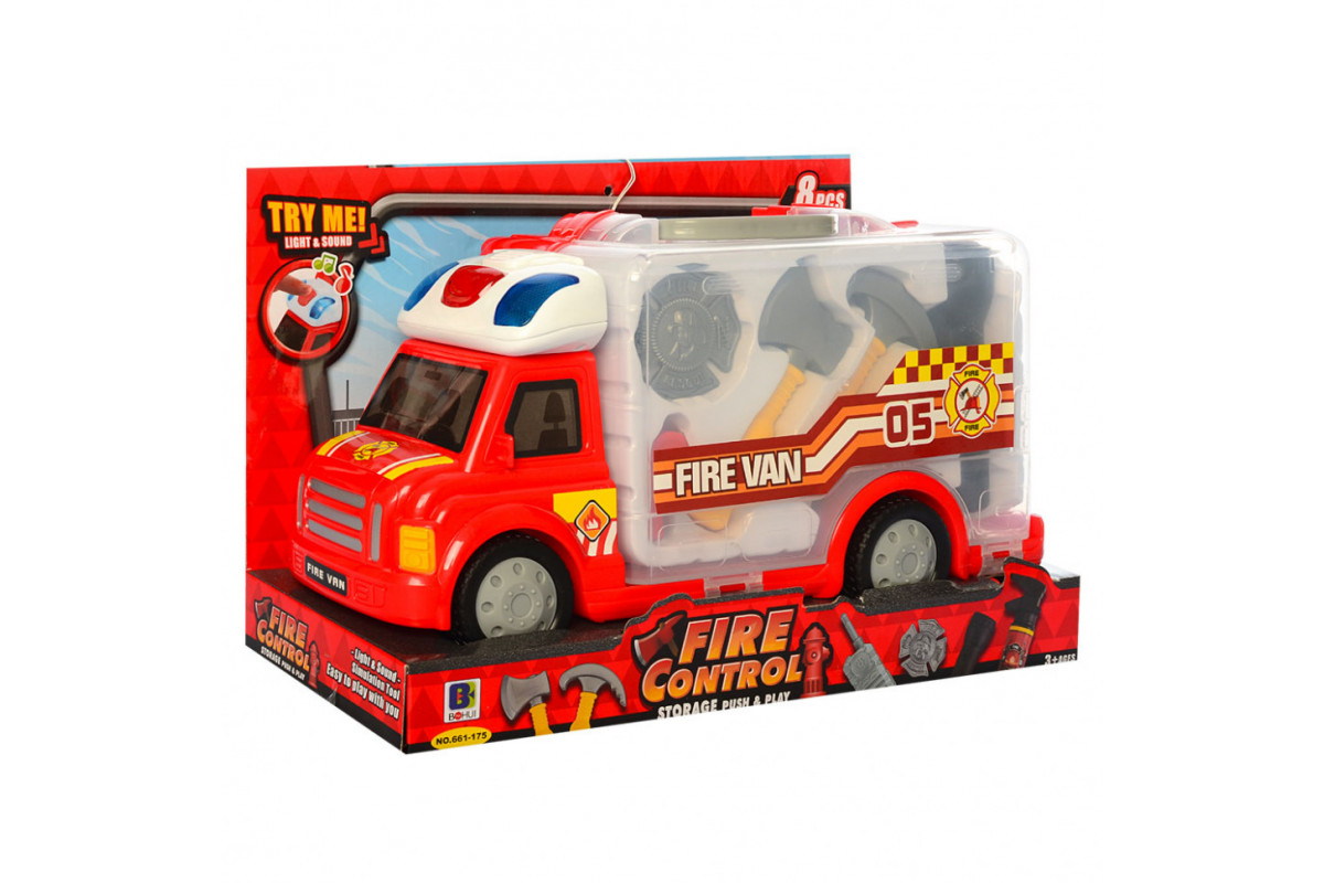 Игровой набор Пожарного с машинкой 661-175 машинка со светом