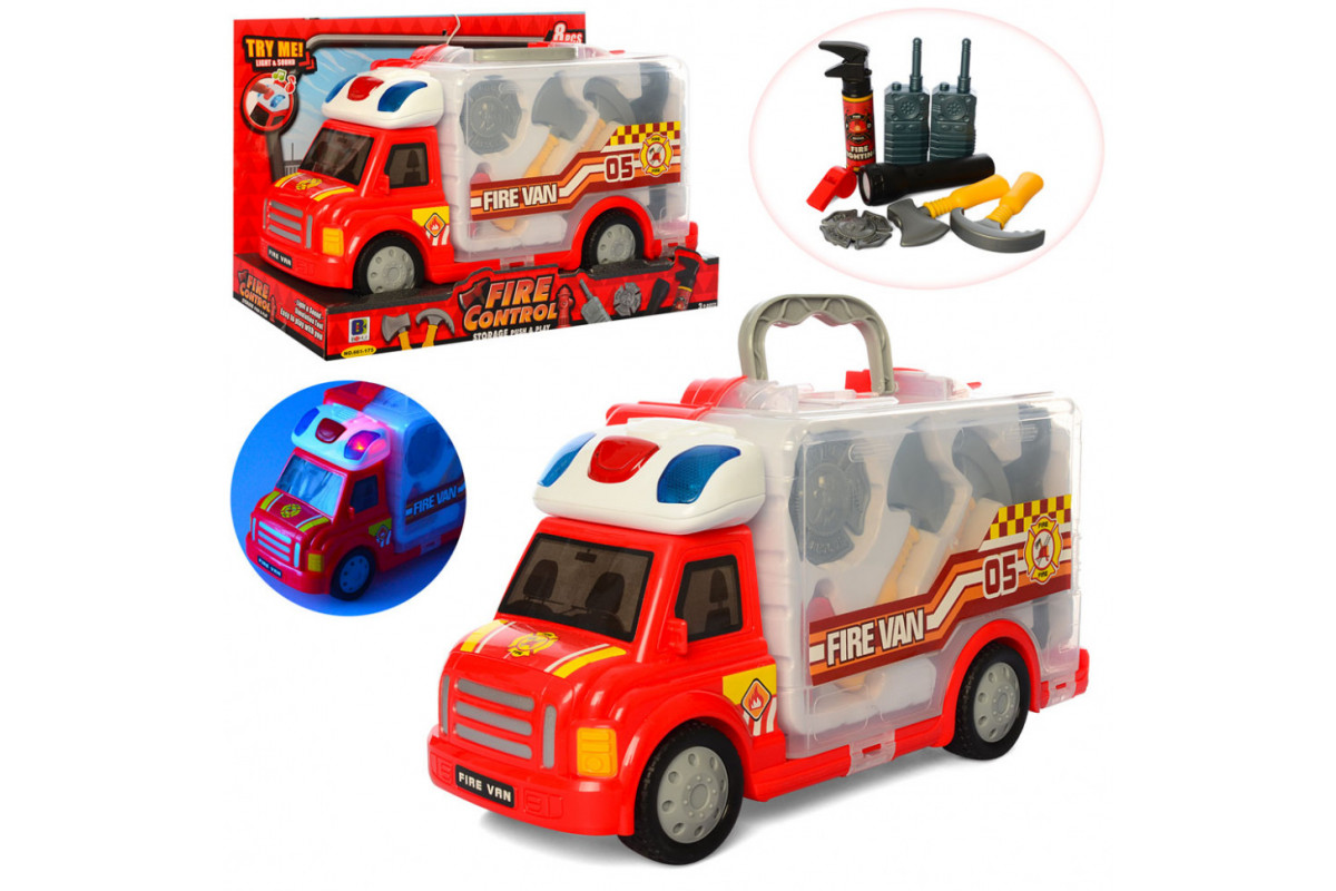 Игровой набор Пожарного с машинкой 661-175 машинка со светом