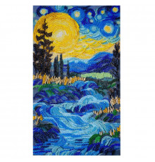 Набор для вышивания бисером «Там за фонтаном» AB-908 на натуральном холсте