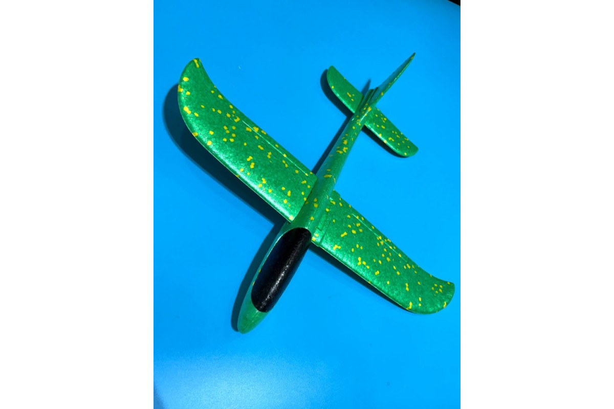 Детский метательный самолёт-планер C28006(Green) длина 24 см