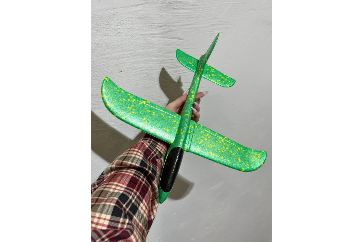 Детский метательный самолёт-планер C28006(Green) длина 24 см