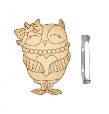 Заготовка броши для раскрашивания "Совушка-2" FDZB-043