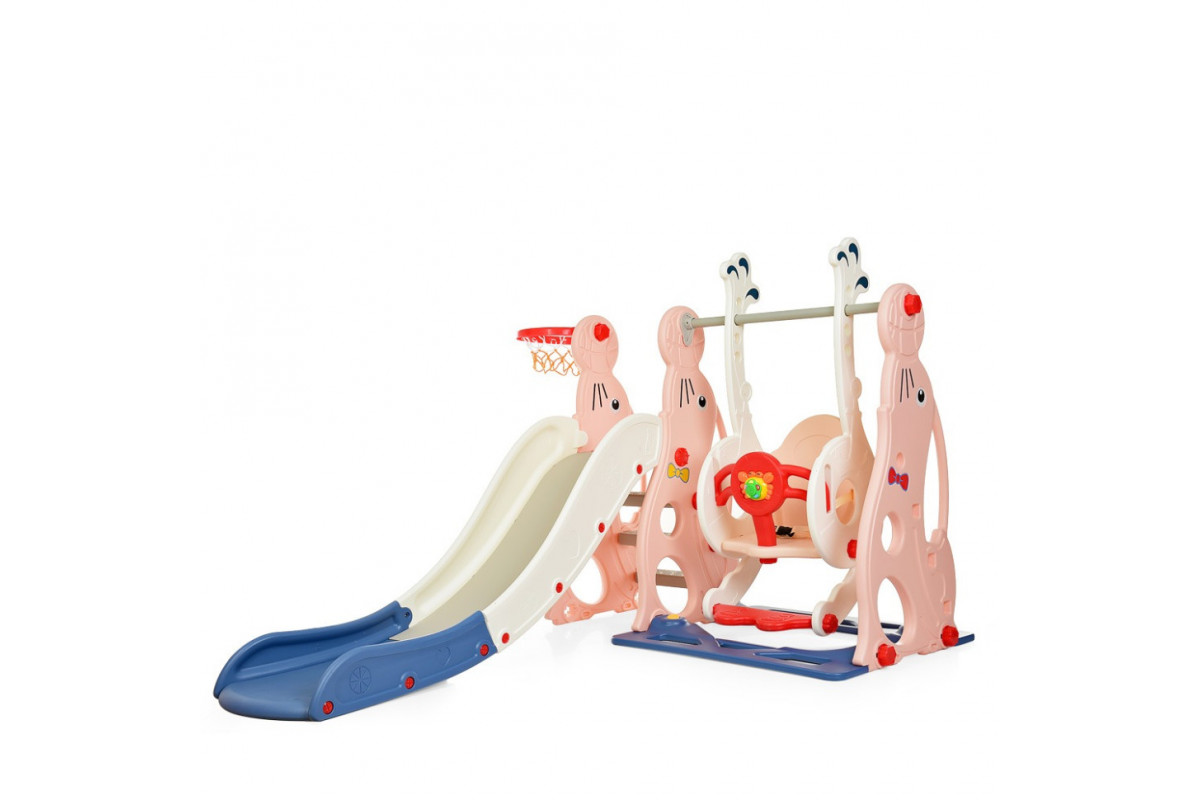 Дитяча гірка-гойдалка WM19020-8 кільце баскетбольне