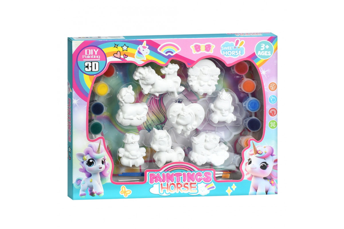 Набір для творчості Конячки MK 5723(Horse) фарби, пензлики