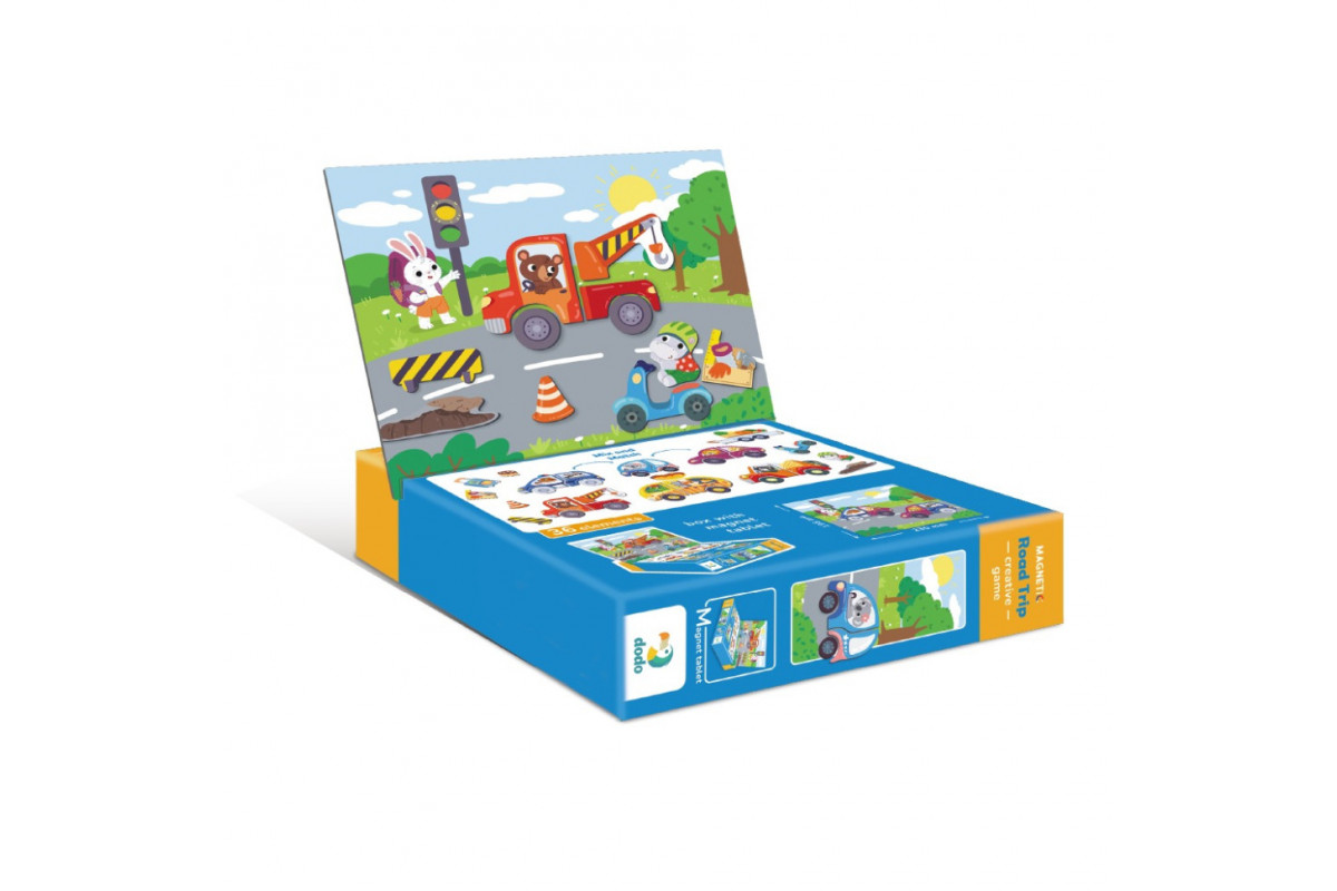 Магнитная игра "Дорожные приключения" 200244, 1 магнитная досточка, 36 магнитов