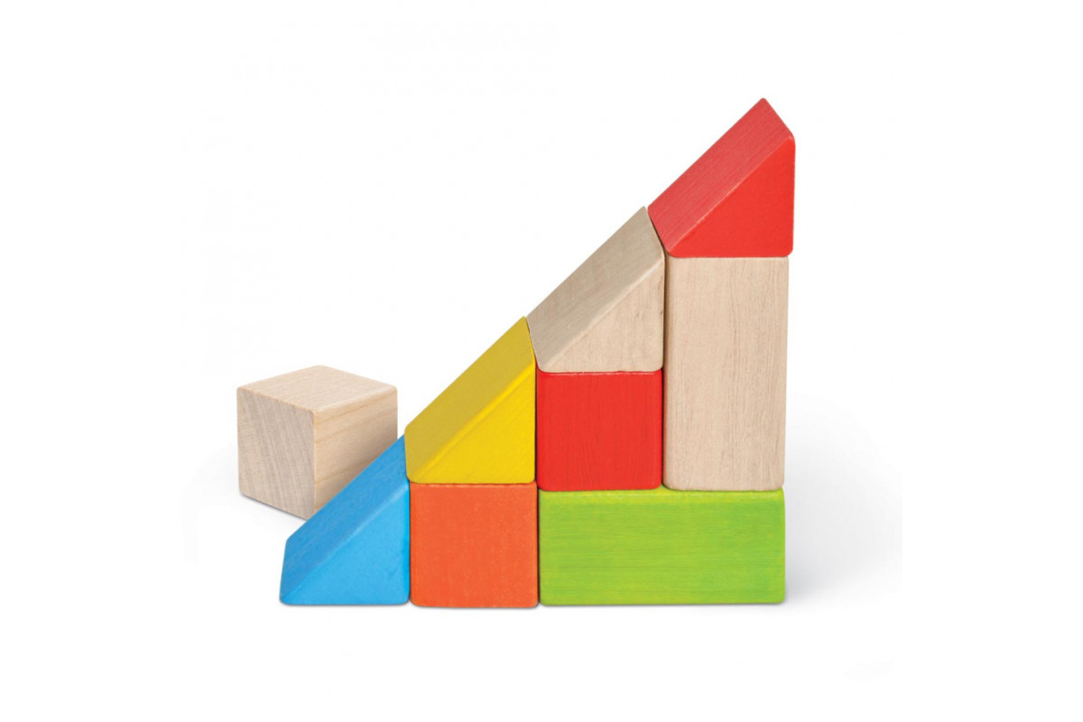 Дитячі дерев'яні кубики Igroteco 900163 кольорові