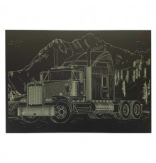 Гравюра А4 "Грузовик-1" ГрА4-7з эконом вариант в пакете 29,7х21 см