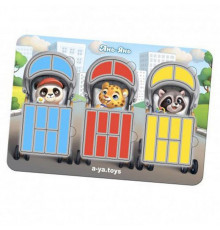 Деревянный пазл-сортер "Коляски" Ubumblebees (ПСФ089) PSF089, 27 деталей и 12 карточек