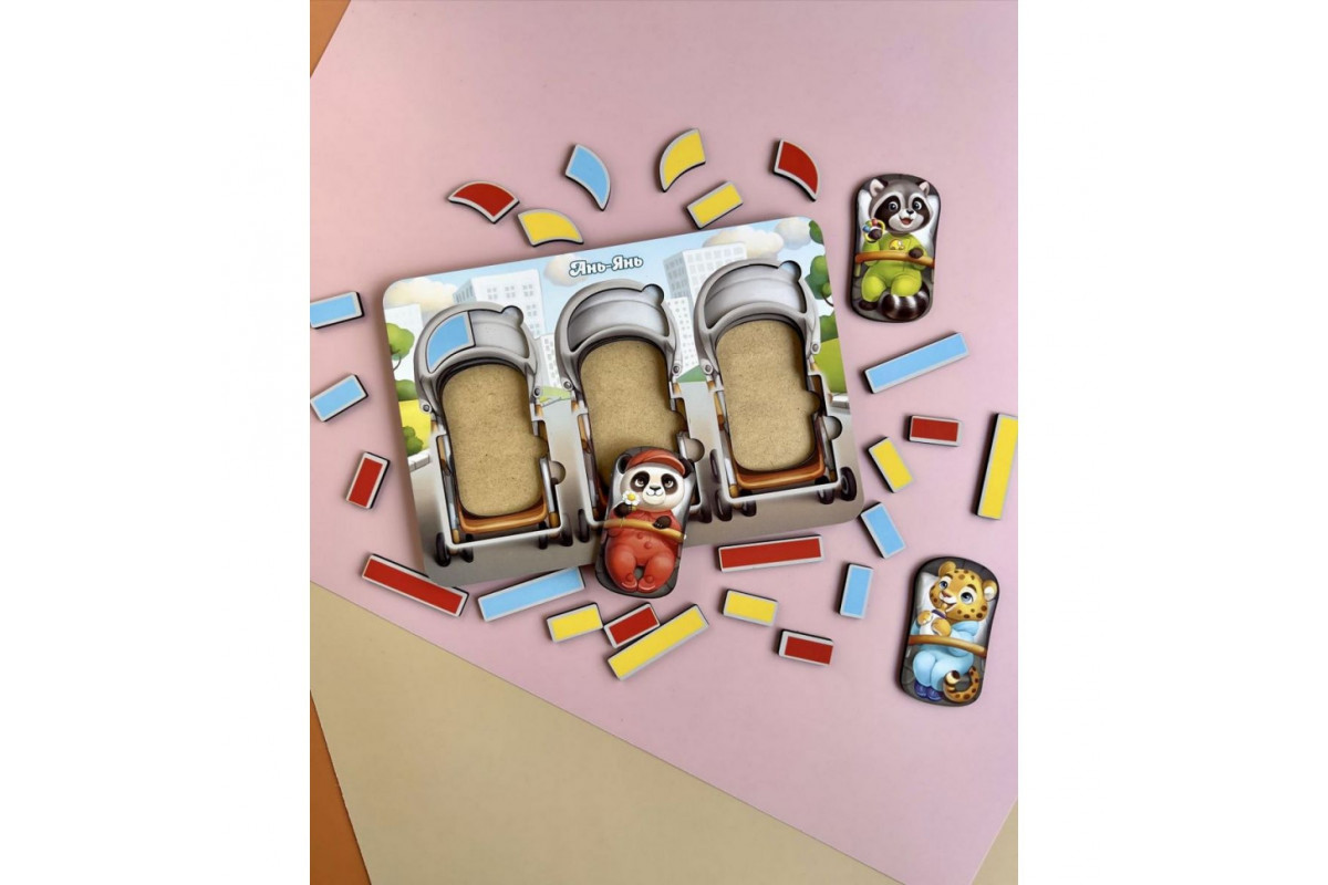 Дерев'яний пазл-сортер "Коляски" Ubumblebees (ПСФ089) PSF089, 27 деталей та 12 карток