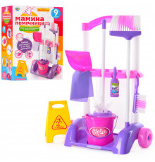 Игровой набор для уборки Limo Toy 667 K тележка, ведро, щетки, совок