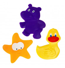 Набор ковриков для купания "Уточка, звезда, бегемот" MGZ-0902-1 на присосках