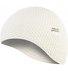 Шапка для плавания "Bombastic" Aqua Speed 104-5 белый, OSFM