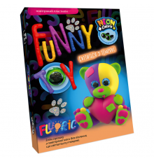 Набор креативного творчества "AIR CLAY "FLUORIC" AICL-FL-01, 4 цвета Мишка