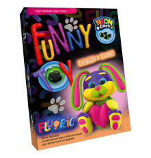 Набор креативного творчества "AIR CLAY "FLUORIC" AICL-FL-01, 4 цвета Зайчик