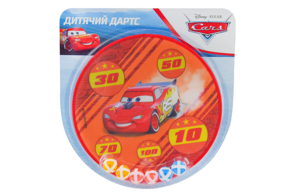 Дитячий дартс "Тачки" Bambi LD1023 з кульками на липучці