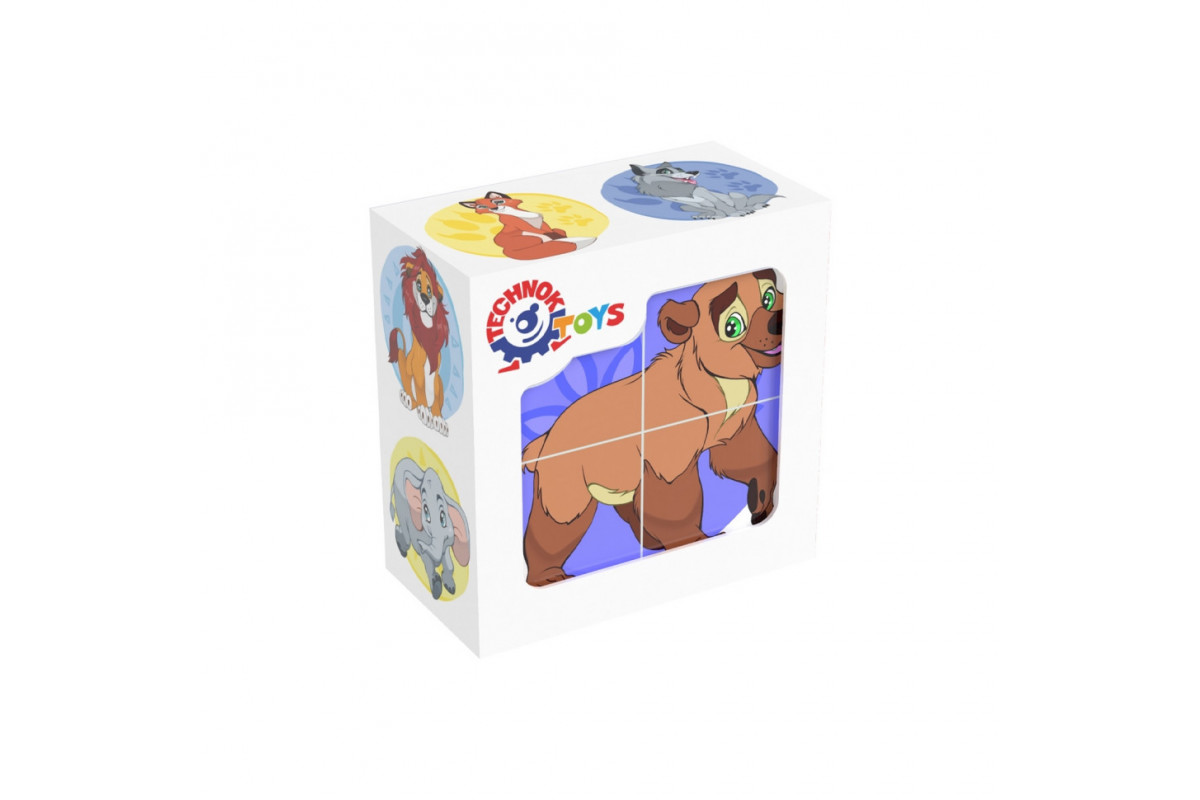 Розвиваючі кубики "Дикі тварини" ТехноК 1820TXK