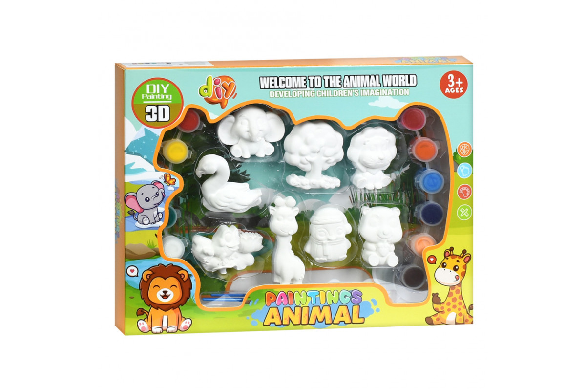 Набор для творчества Животные MK 5723(Animal) краски, кисточки