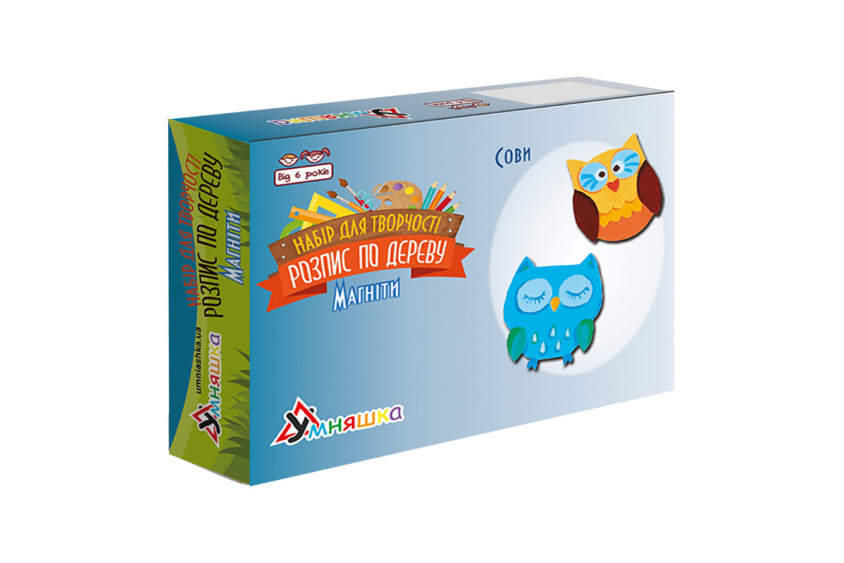 Набір дитячої творчості Розпис по дереву "Магніти-сови" РД-005