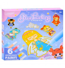 Детский набор для творчества "Подвеска-раскраска" 7600-1-23-21-2123-4 цепочка, краски 6 цветов