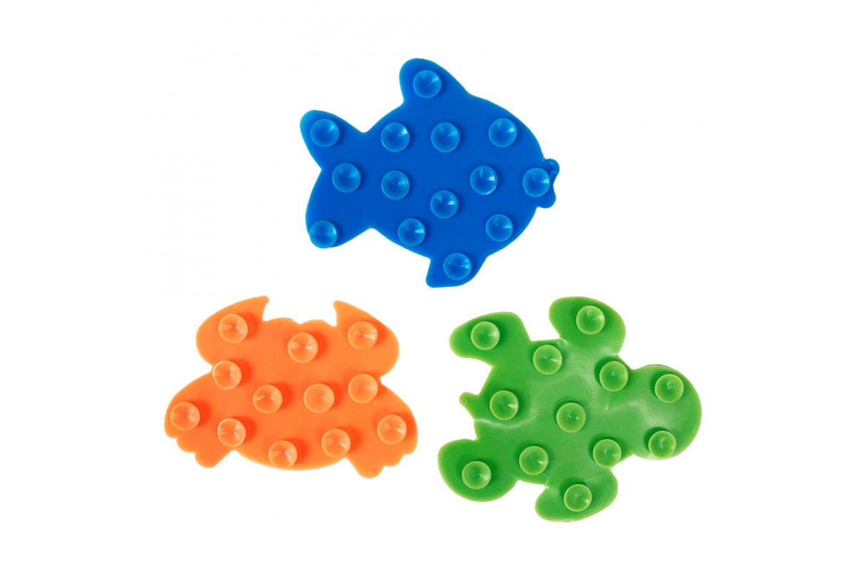 Набір килимків для купання "Краб, рибка, черепаха" MGZ-0902-2 на присосках