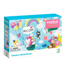 Детские пазлы 300416 "Приключения единорожек" 30 элементов