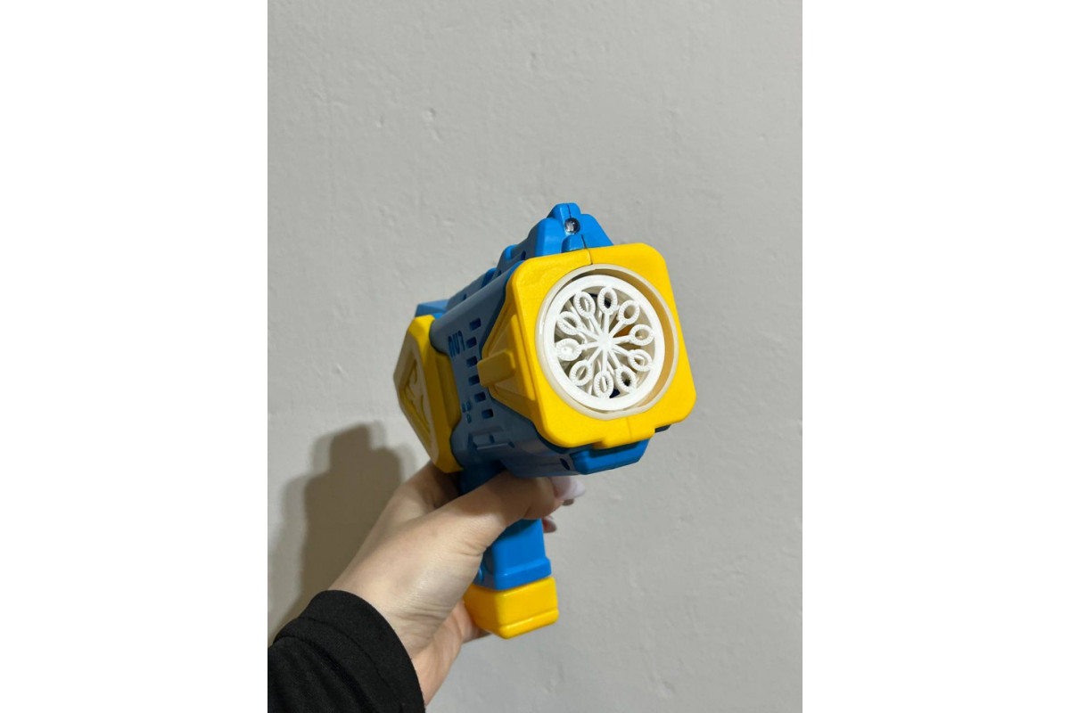 Детский генератор мыльных пузырей Пистолет 2238(Blue) со светом