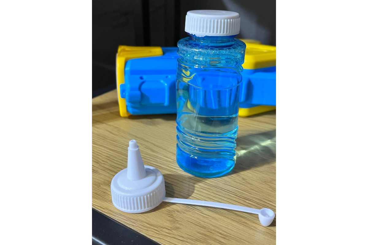 Детский генератор мыльных пузырей Пистолет 2238(Blue) со светом