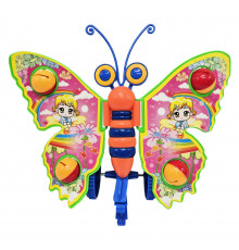 Детская каталка на палочке Бабочка 305 машет крыльями Розовый