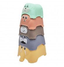 Игрушка для купания 666-01 Логика пирамидка  животные