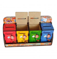 Деревянная настольная игра "Веселый почтальон" Ubumblebees (ПСД081) PSD081 сортер-комодик