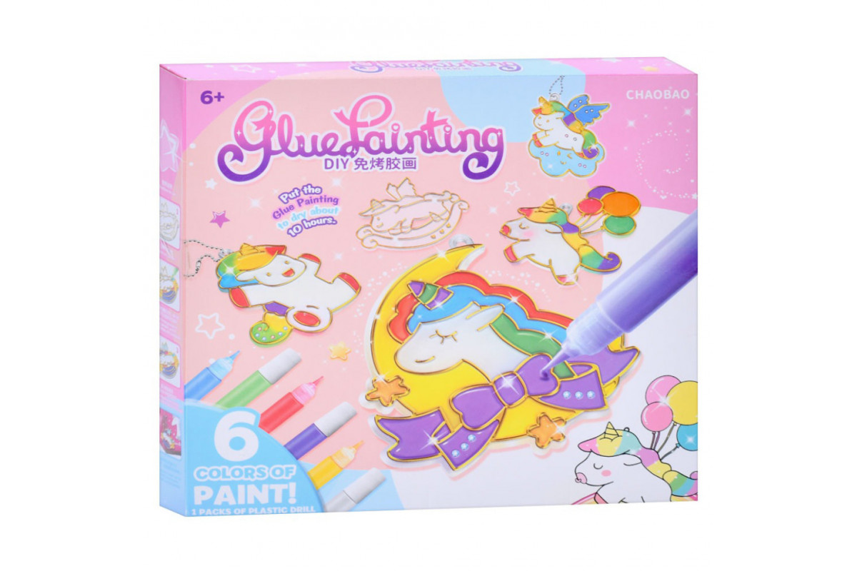 Детский набор для творчества "Подвеска-раскраска" 7600-1-23-21-2123-3 цепочка, краски 6 цветов