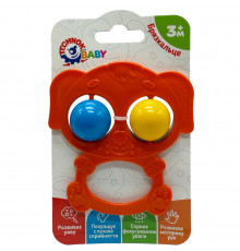 Детская погремушка "Собачка" 9338TXK-6 оранжевый